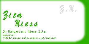 zita miess business card